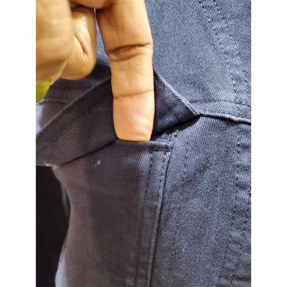 Denim & Company Women's Blue Cotton Buttons Front Long Sleeve Casual Jacket L - Picture 5 of 12